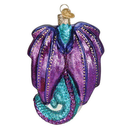 Fantasy Dragon Glass Ornament, 4.75" - Image 4