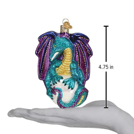 Fantasy Dragon Glass Ornament, 4.75" - Image 5