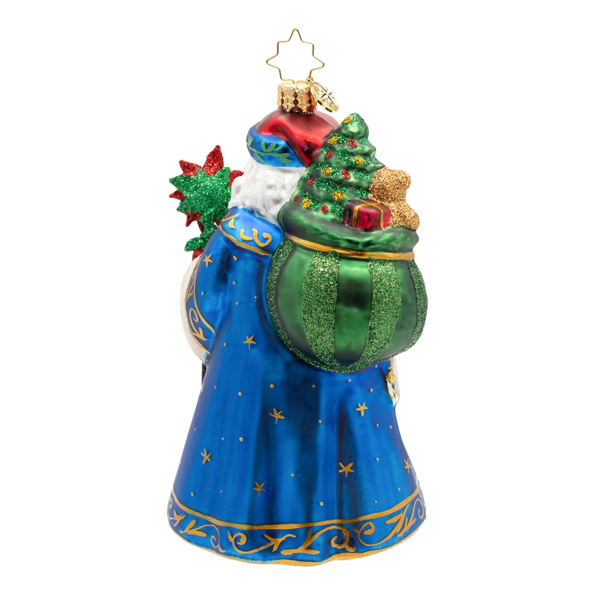 Father Christmas’ Eve Santa Glass Ornament, 5" - Image 5