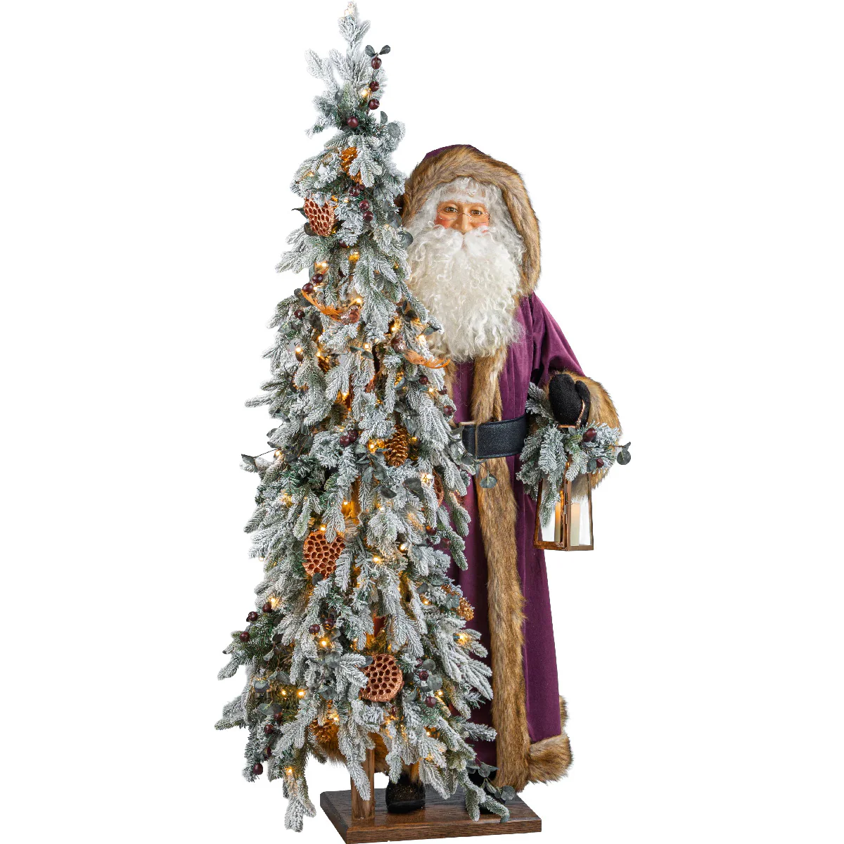 Father Christmas Large Figurine - Spiced Plum, 72"