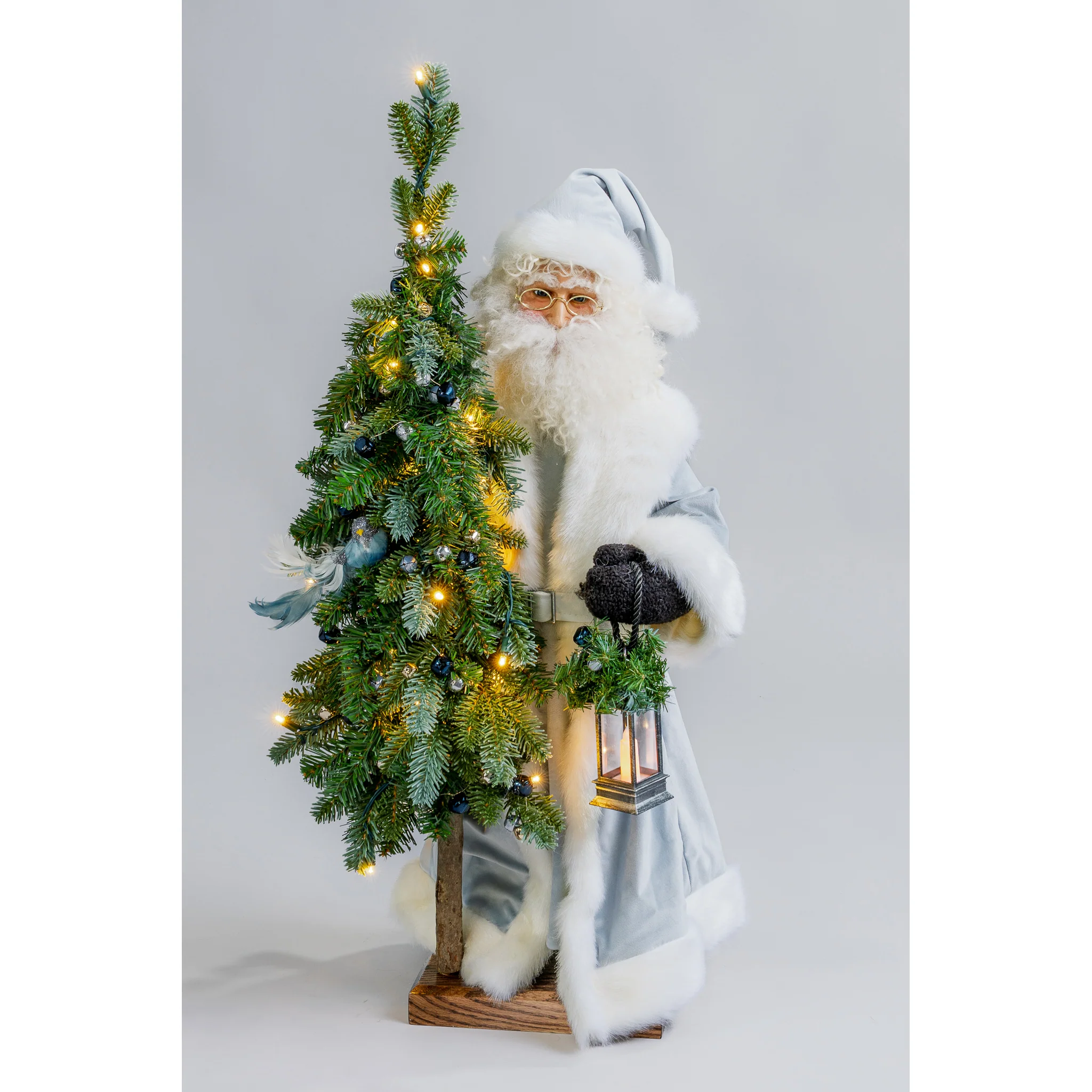 Father Christmas Large Figurine - Winter Blues, 29"