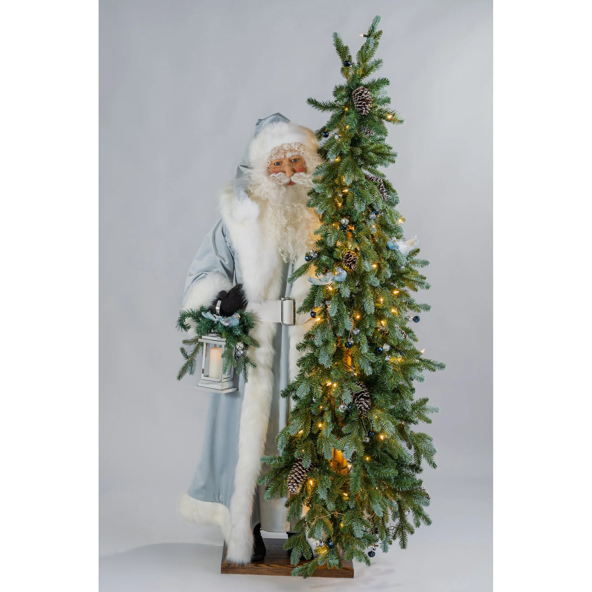 Father Christmas Large Figurine - Winter Blues, 57"