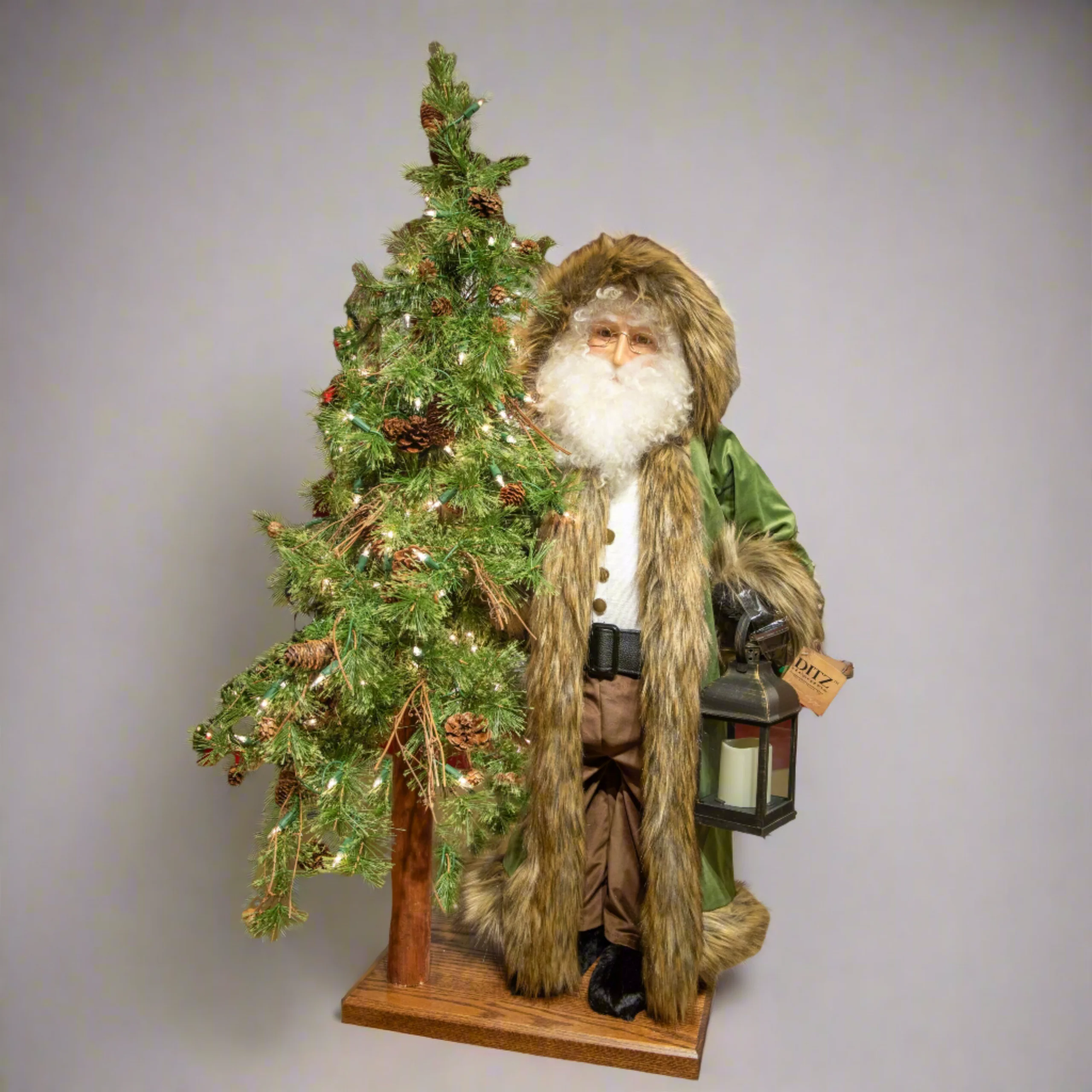 Father Christmas Large Figurine - Rustic Woodsman, 36"