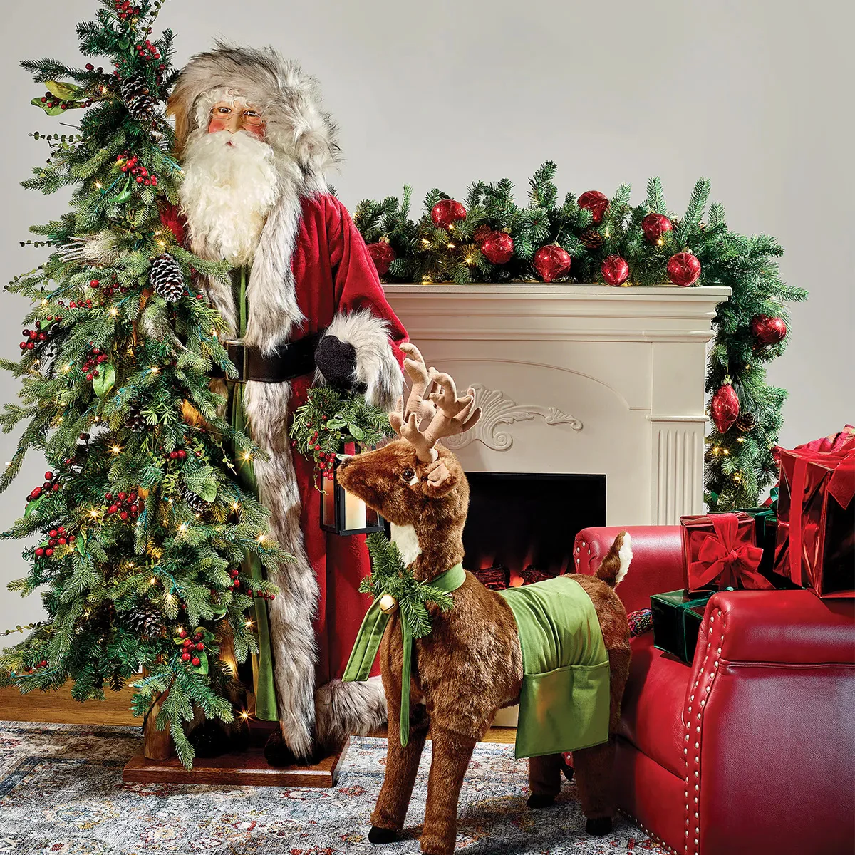 Father Christmas Large Figurine - Tuscan X Christmas, 57" - Image 2