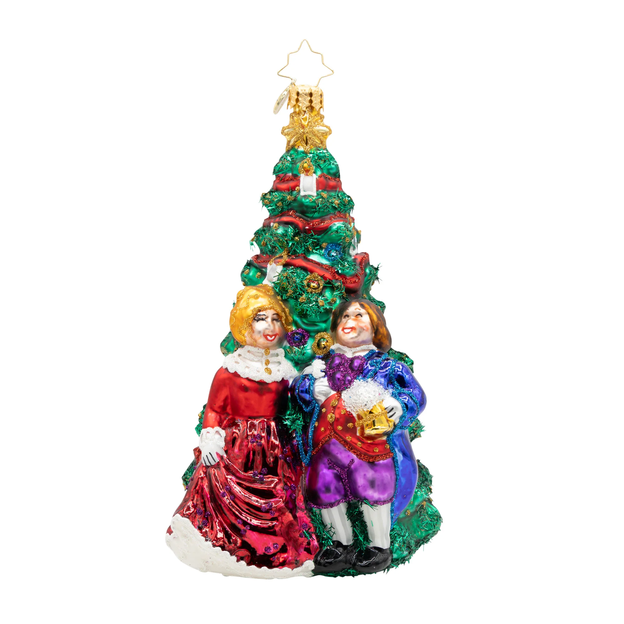 Festive Fezziwigs Glass Ornament, 6.25" - Image 2