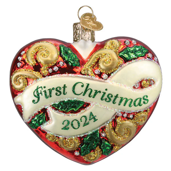 First Christmas 2024 Heart Ornament - Image 2