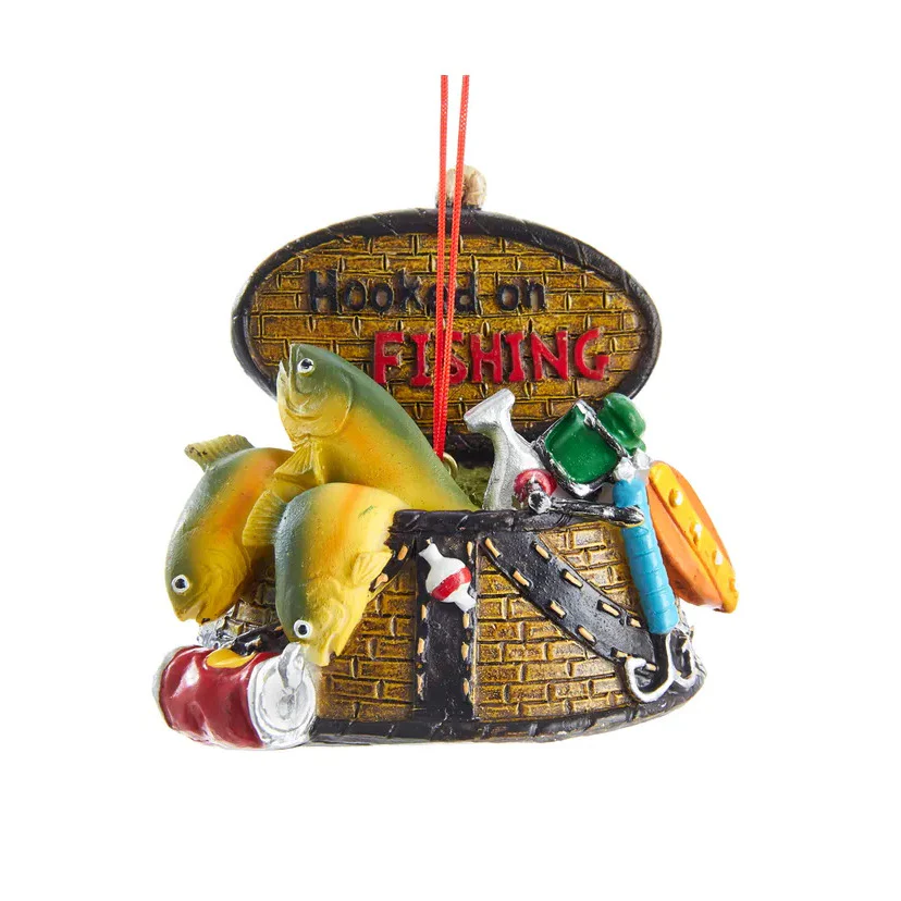Fishing Basket Ornament, 3"