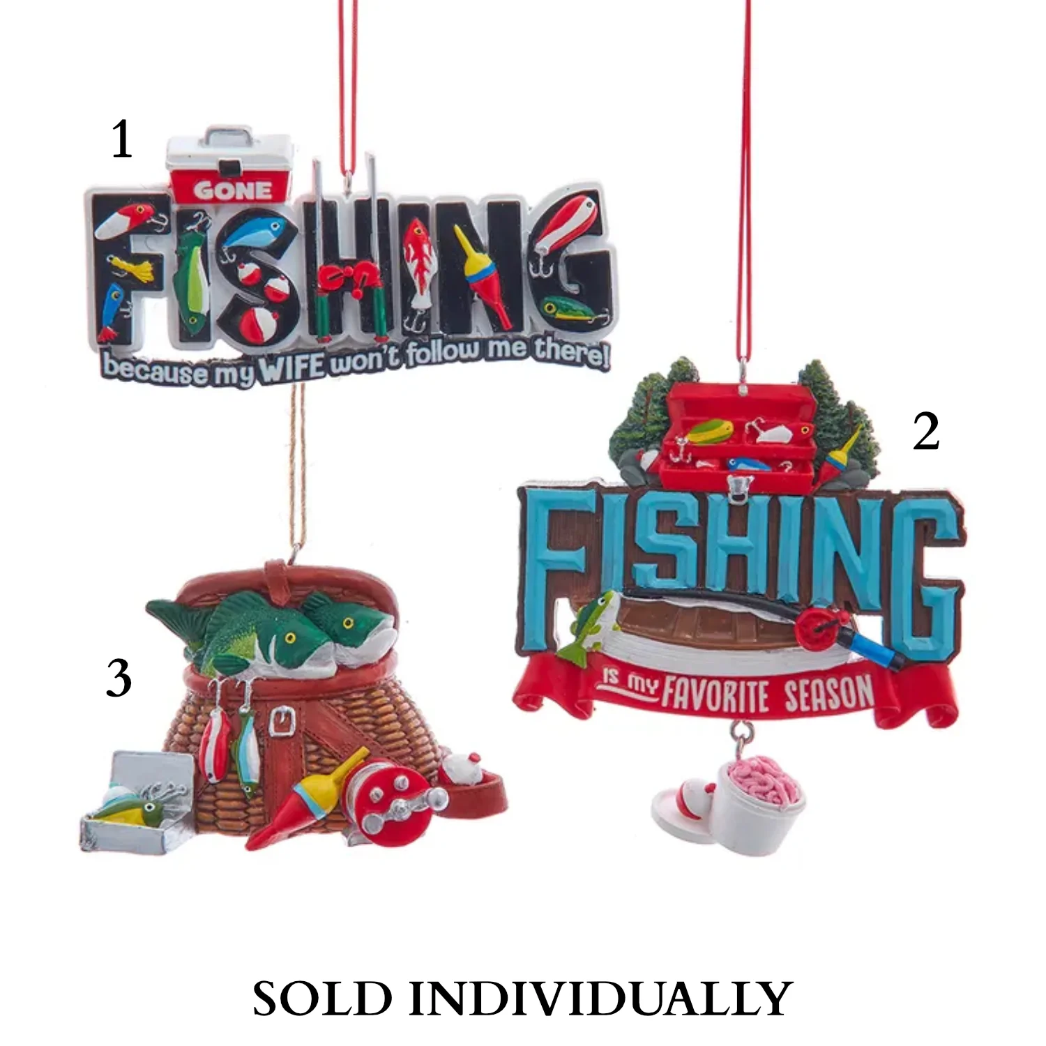 Fishing Ornaments (3 Styles β Sold individually)