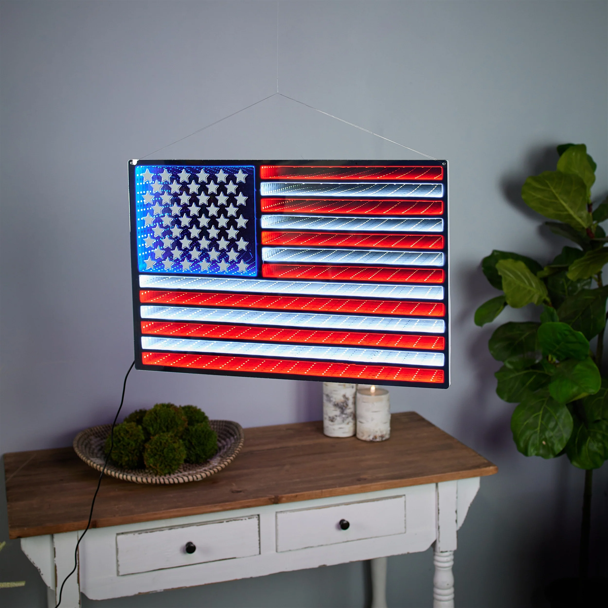 Flag Infinity Light 23"L x 15.5"H Hanging w/UL Plug - Image 5