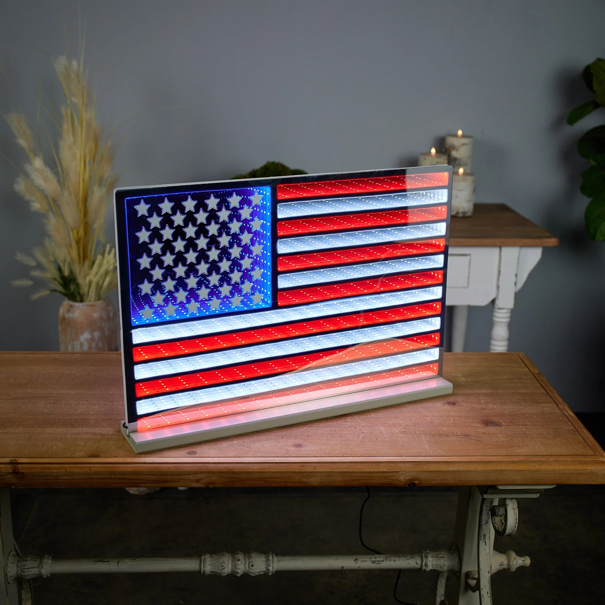 Flag Infinity Light Standing 23"L x 15.5"H UL Plug - Image 3