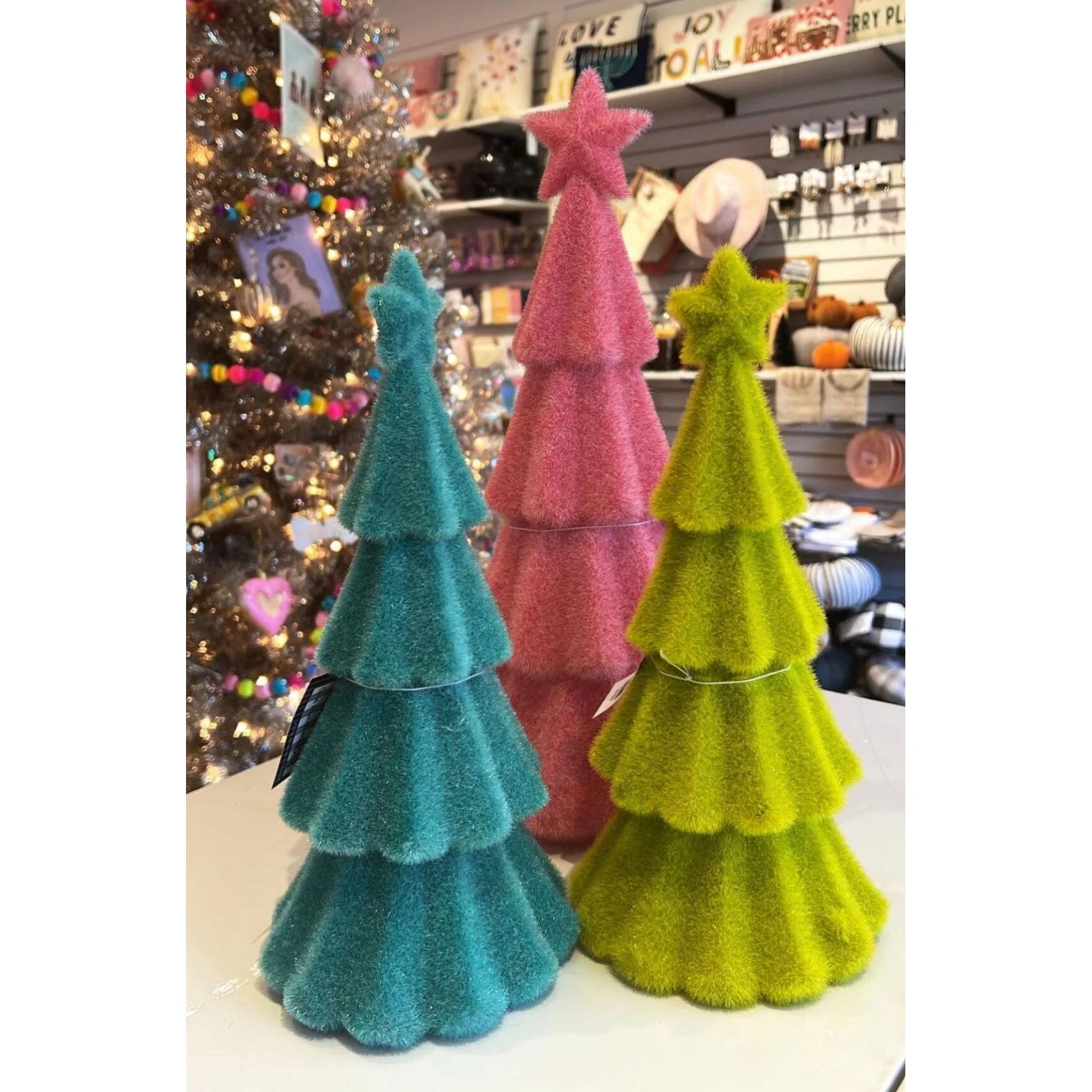 Flocked Tree, 12 - 15.5" (6 styles - sold individually) - Image 2