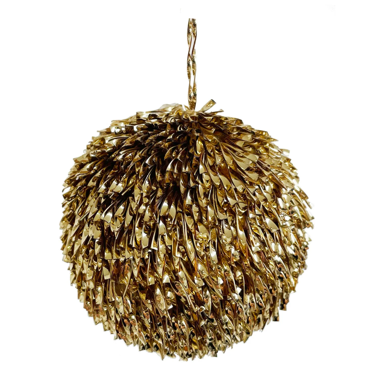 Foil Gold Ball Ornament, 3.2"
