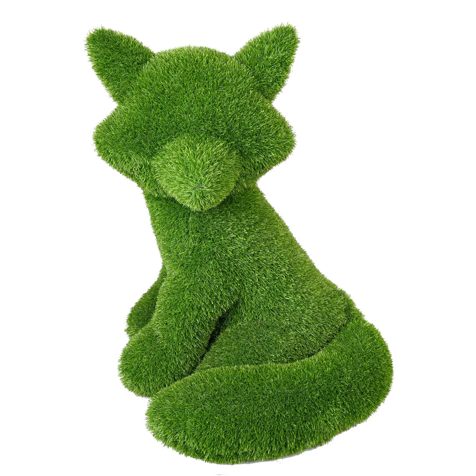 Sitting Fox Outdoor Patio Garden Artificial Turf Topiary, 14" to 39" - Image 4