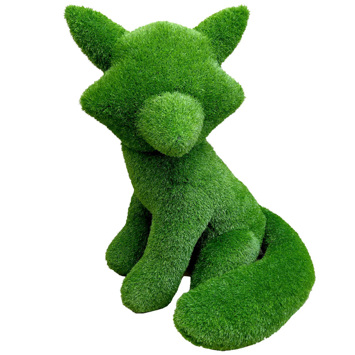 Sitting Fox Outdoor Patio Garden Artificial Turf Topiary, 14" to 39" - Image 5