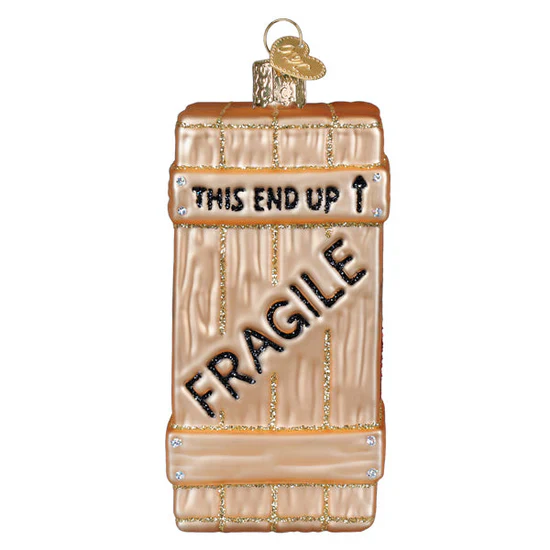 Fragile Crate Ornament, 4" - Image 4