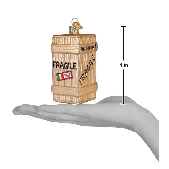 Fragile Crate Ornament, 4" - Image 5