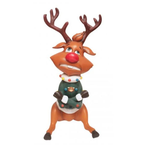 Large Fiberglass Freezing Reindeer Figure, 55"