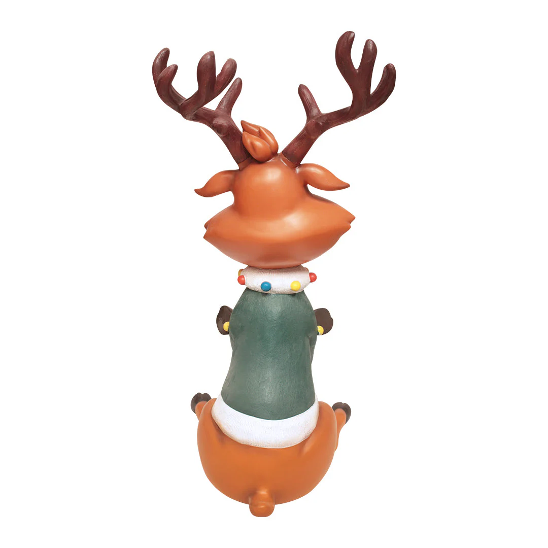 Large Fiberglass Freezing Reindeer Figure, 55" - Image 4
