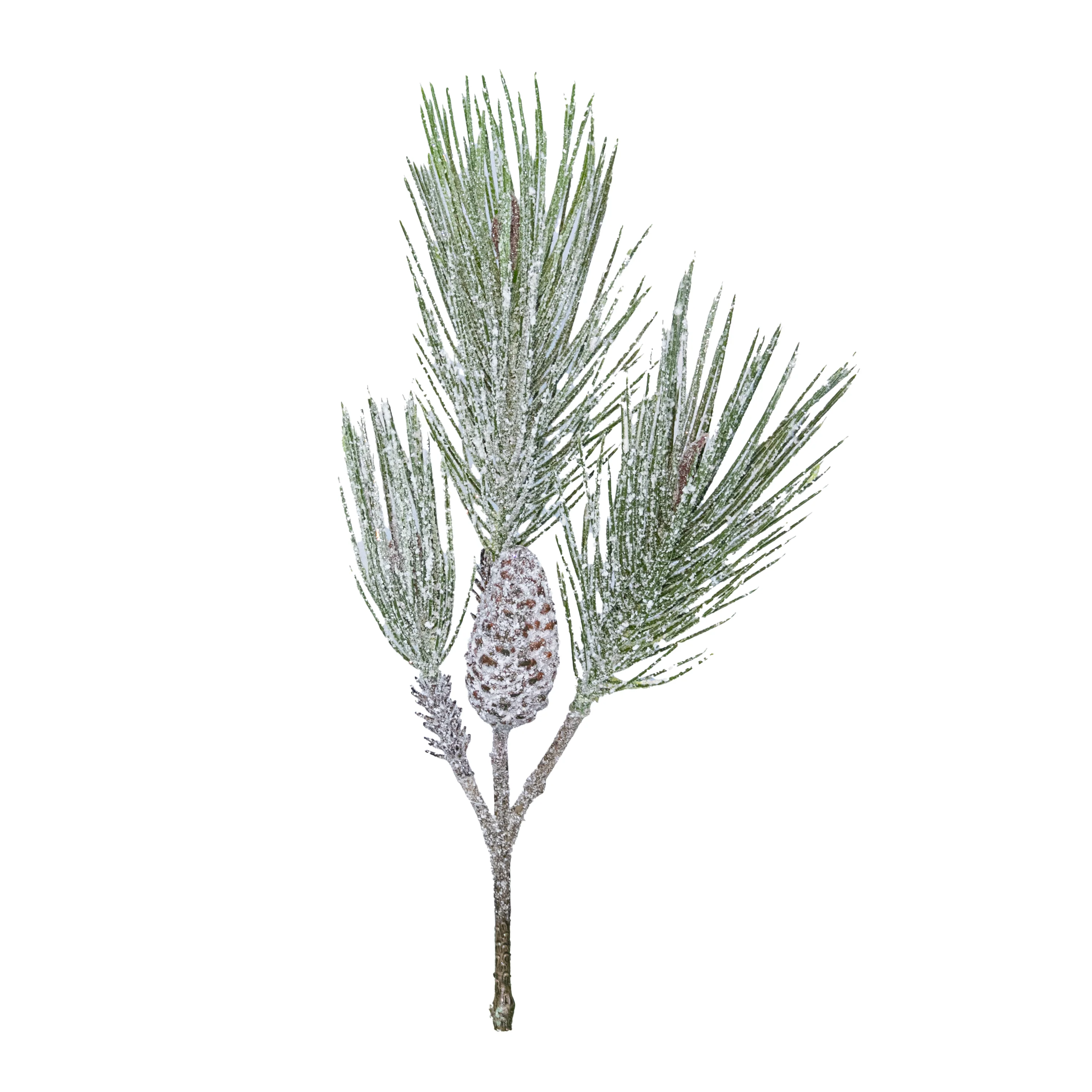 Frosted Needle Pine Spray w/ Cone, 23"