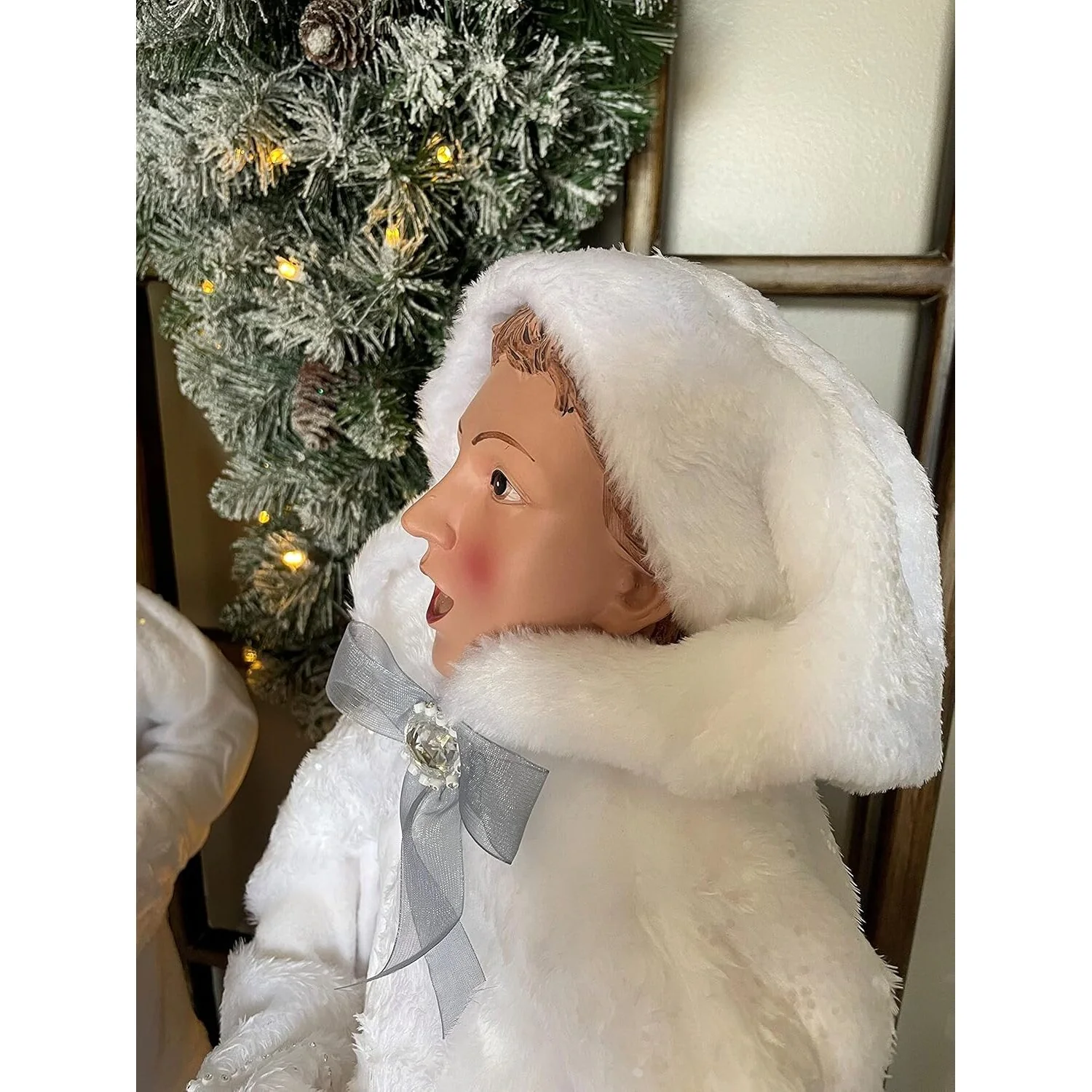 Frosted White Carollers, 26-35" (Set of 4) - Image 9