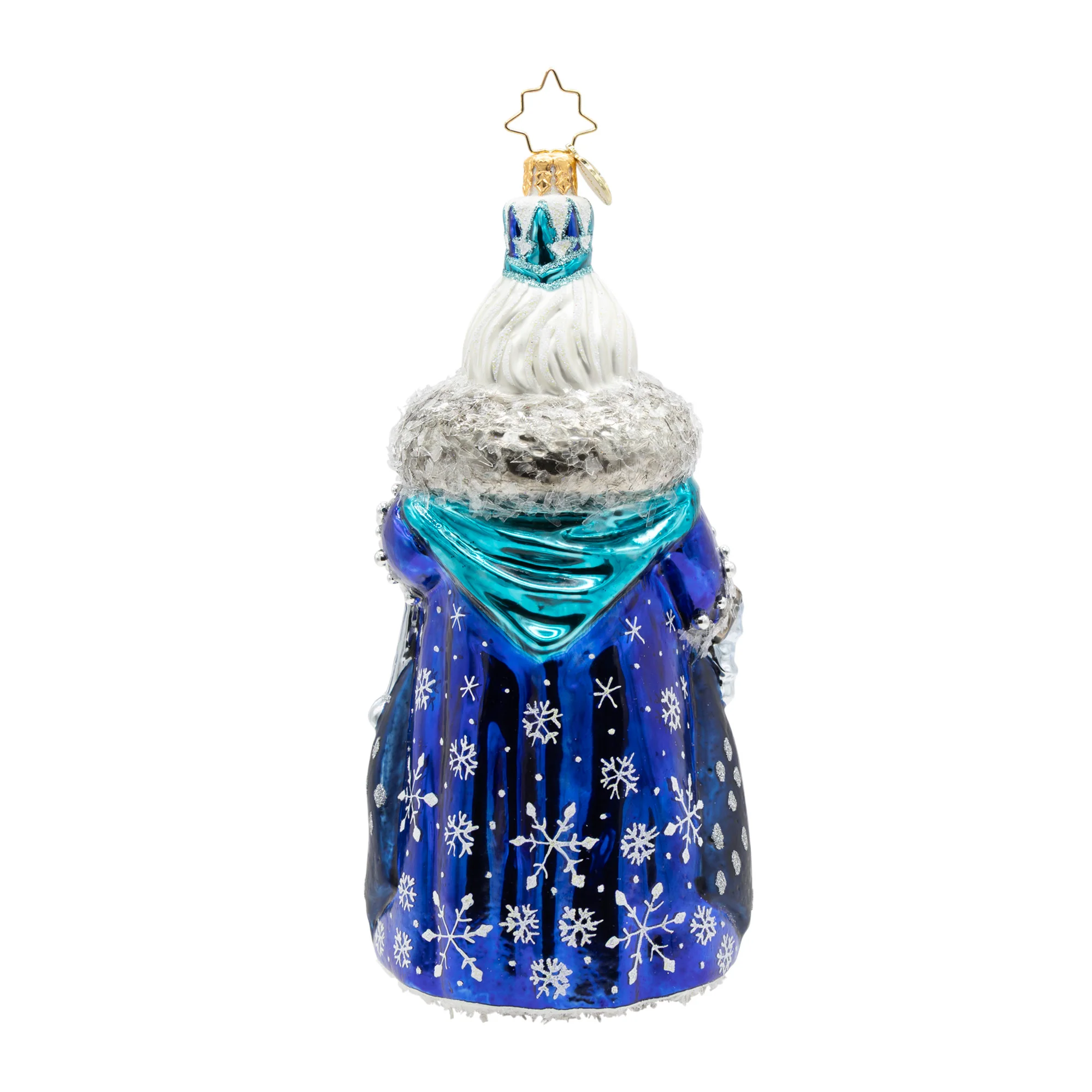 Frozen Majesty Santa Glass Ornament, 6.5" - Image 4