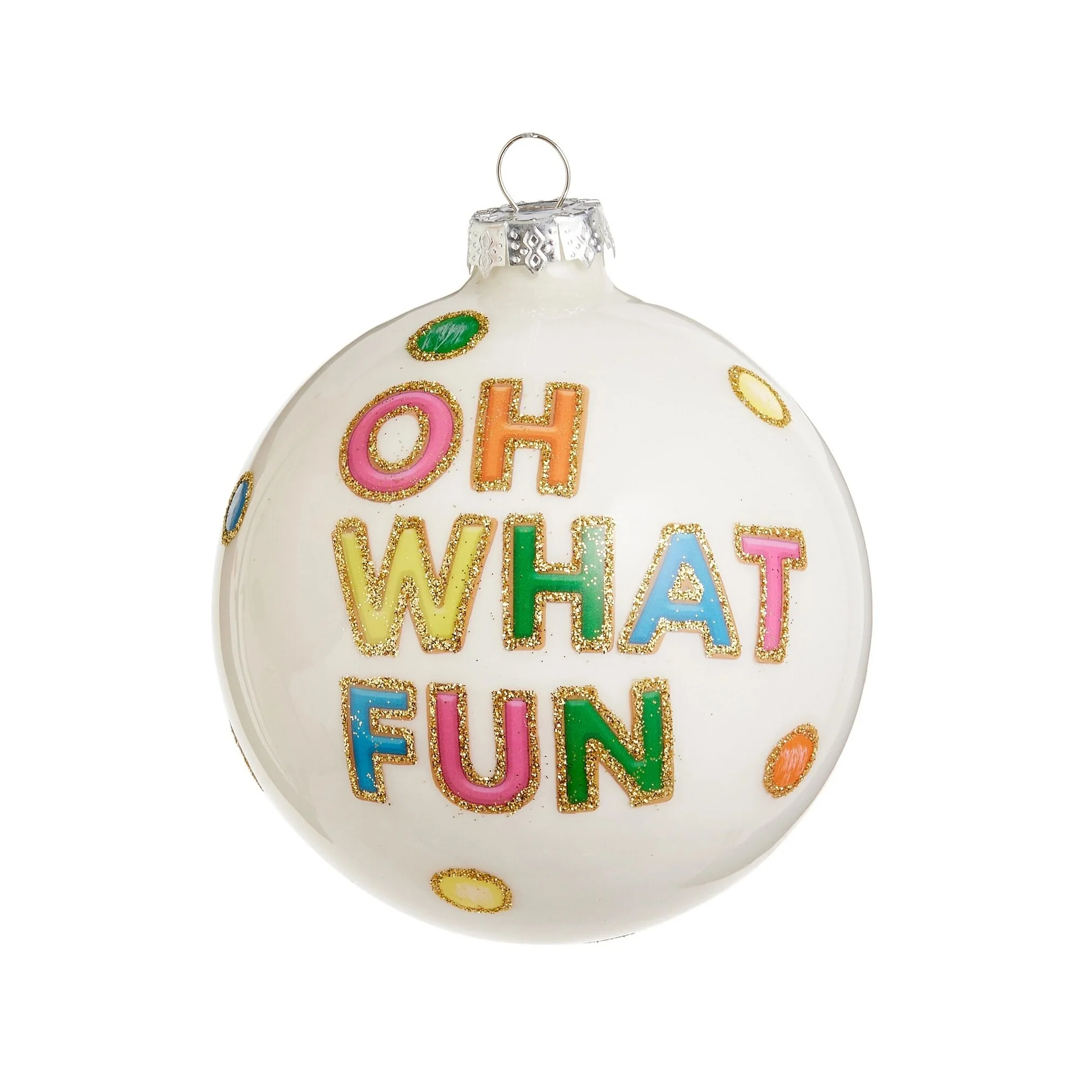 Fun Neon Cookies Ball Ornament, 4" (2 styles - sold individually) - Image 2