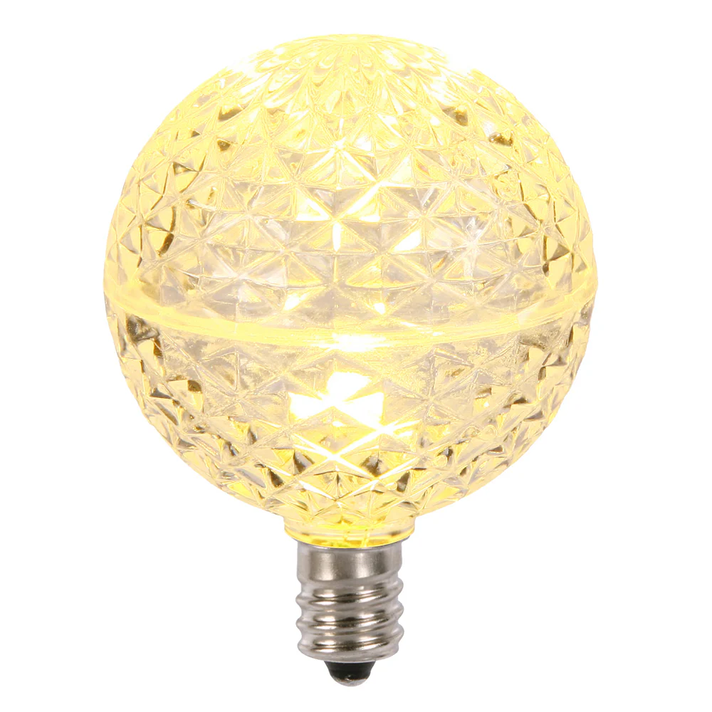G50 Faceted LED Bulb, Sun Warm White (Dimmable)