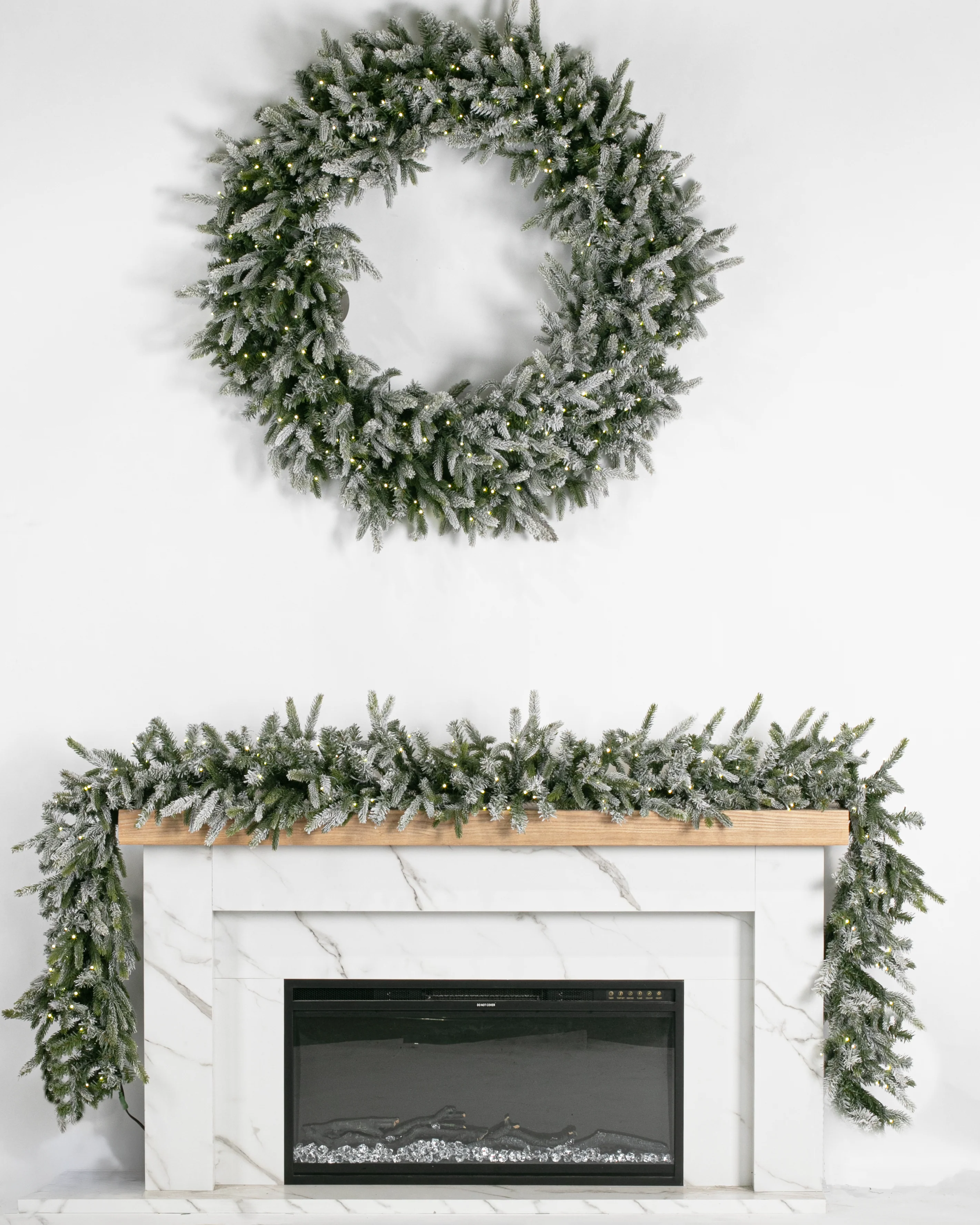 Flocked Tyrol Pine Wreath, 36" - Image 2