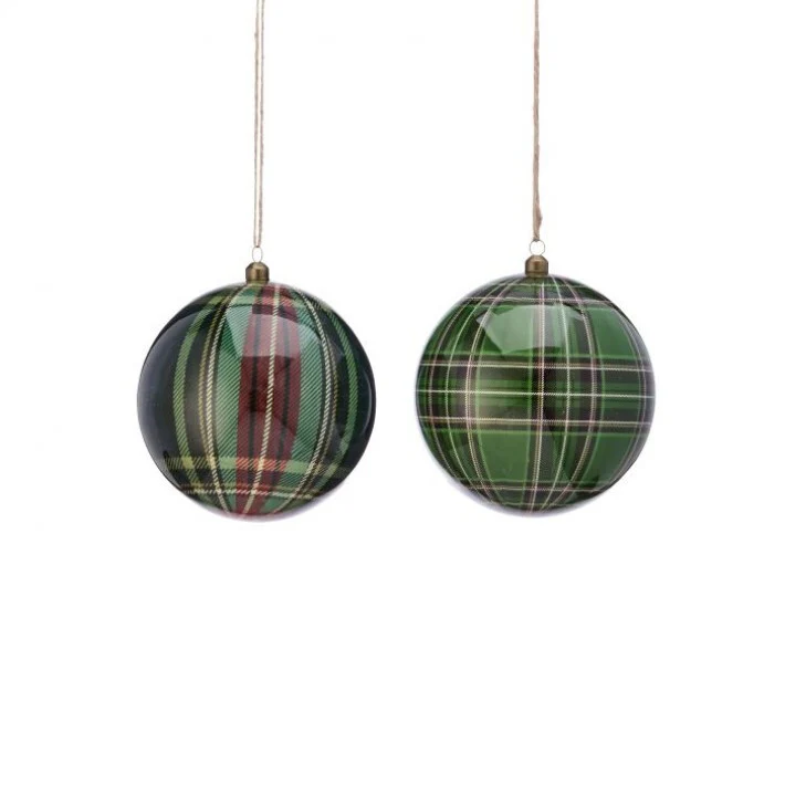 Gentlemen's Styro Plaid Ball, 6" (2 styles - sold individually)