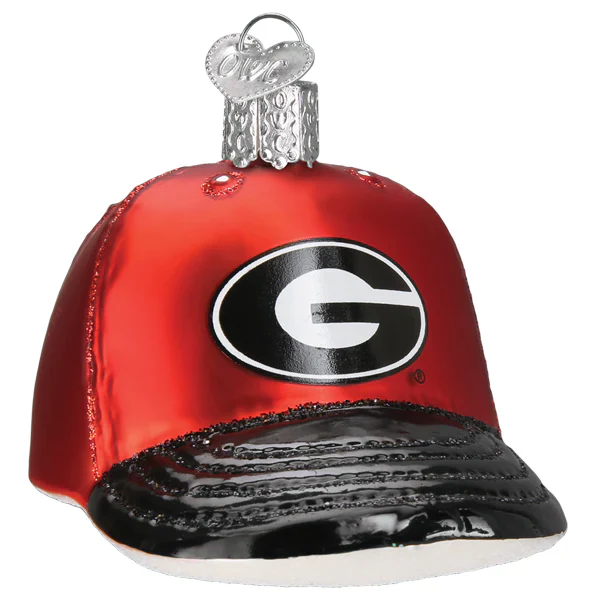 Georgia Baseball Cap Ornament - Image 3