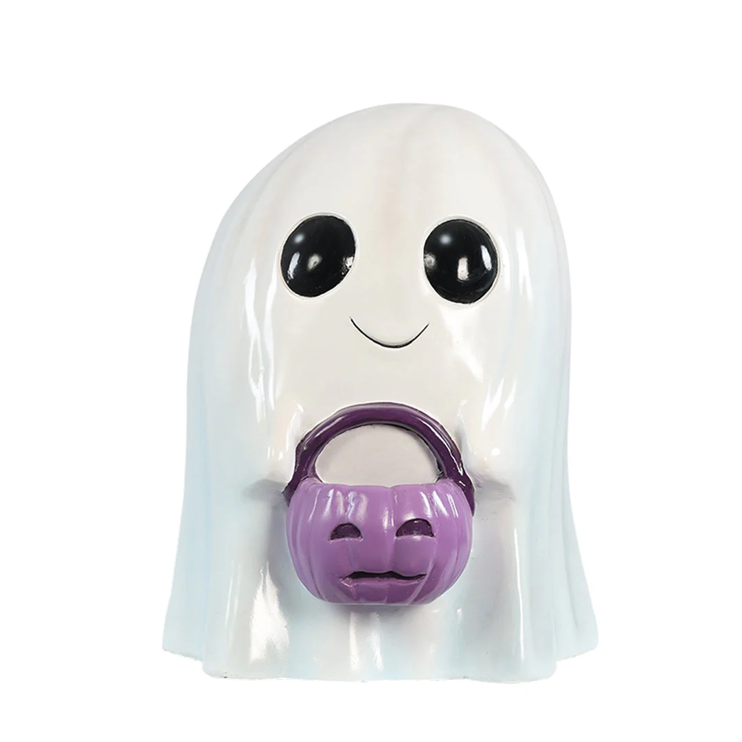 Large Fiberglass Ghost w/Bucket Figure, 28" - Image 3