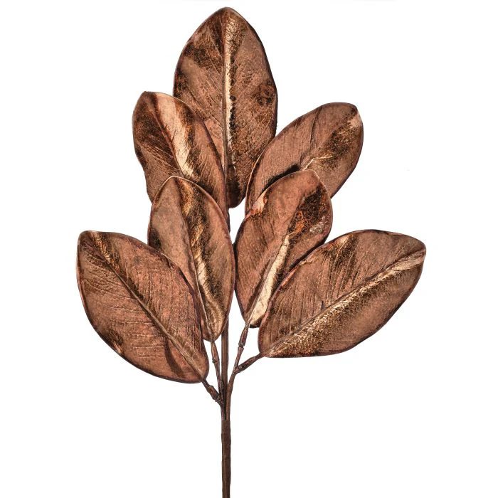 Gilded Magnolia Leaf Spray, 24" (Bronze)