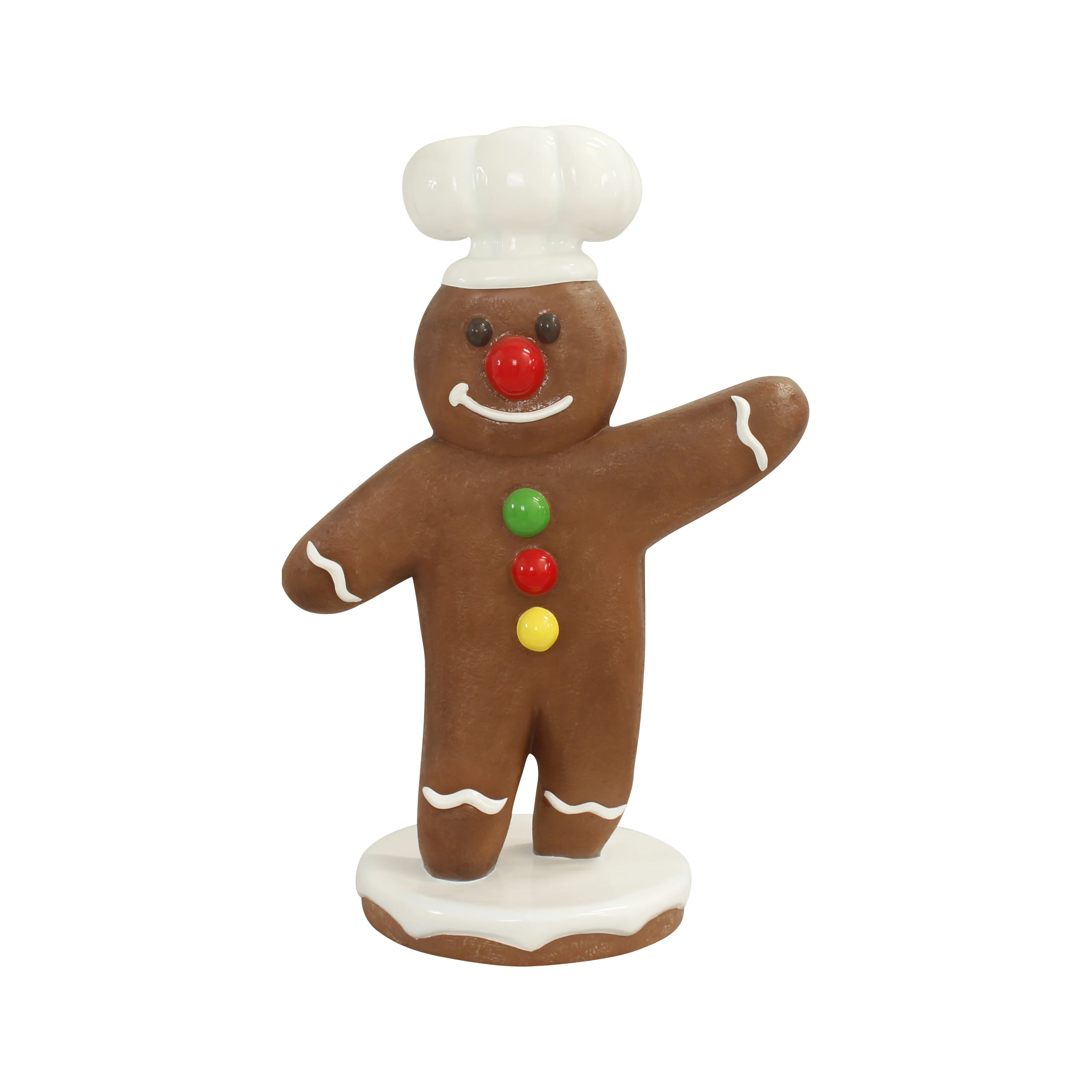 Large Fiberglass Gingerbread Man Figure, 63"