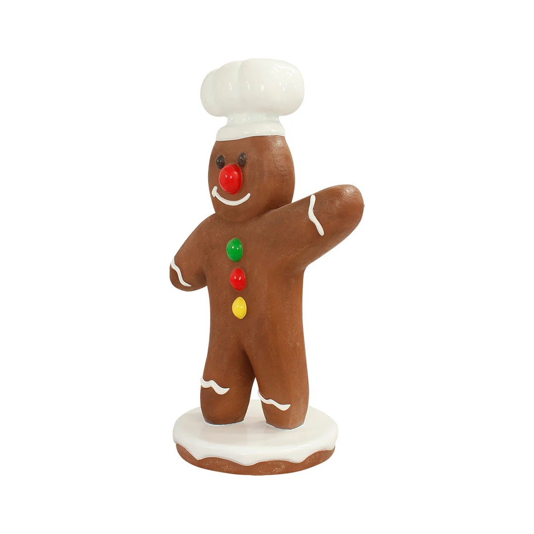 Large Fiberglass Gingerbread Man Figure, 63" - Image 3