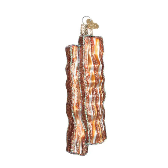 Glass Bacon Strips Ornament, 5" - Image 2