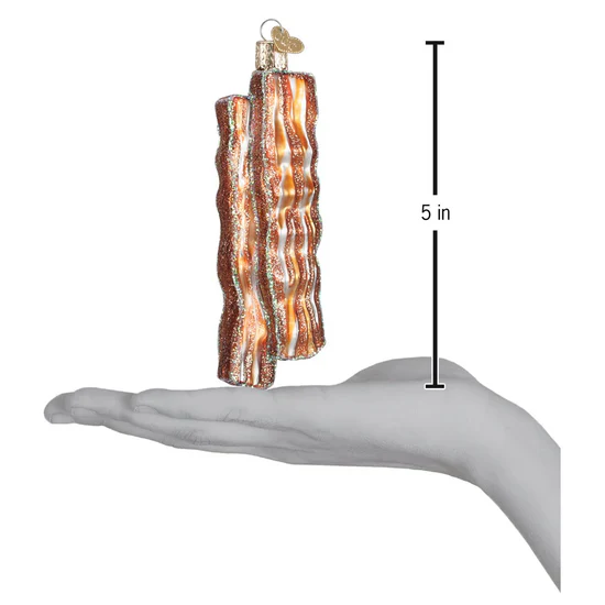 Glass Bacon Strips Ornament, 5" - Image 3