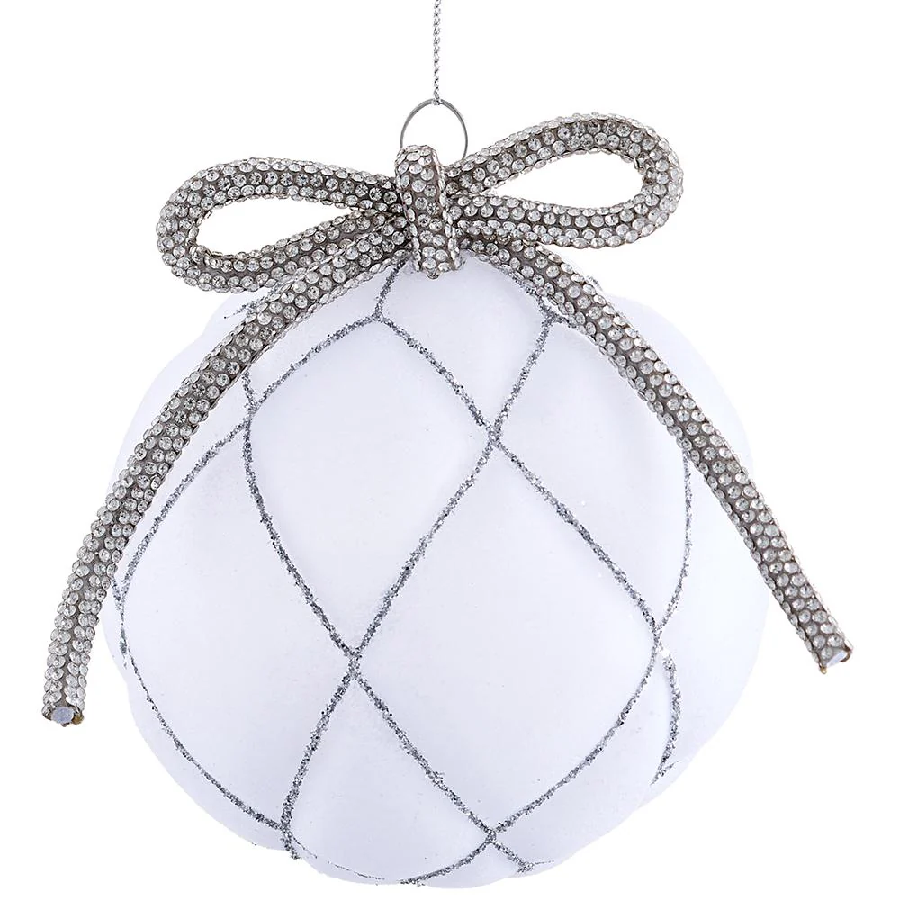 Glass Ball Ornament, 4" (Frosted)