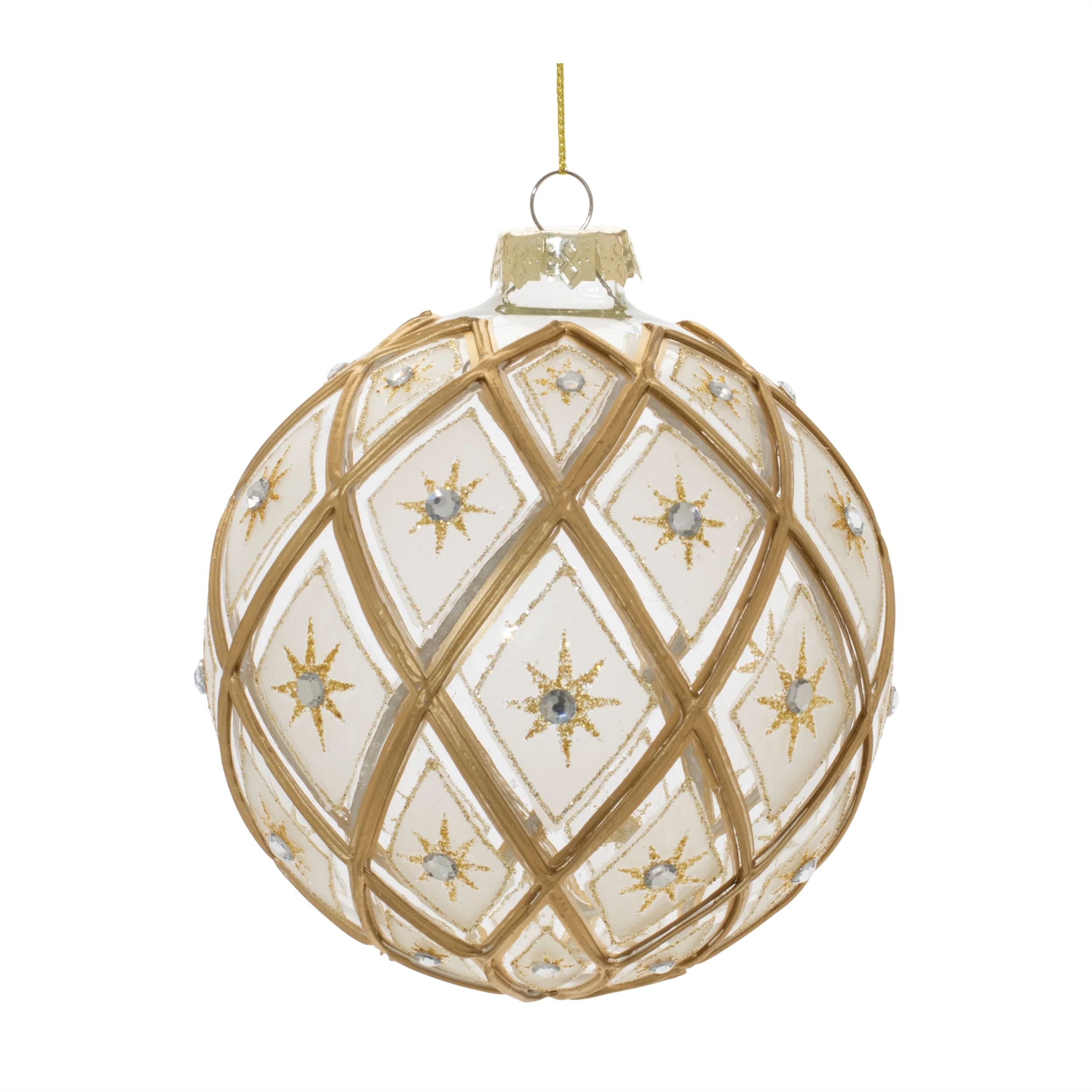 Glass Ball Ornament, 5" (Gold)