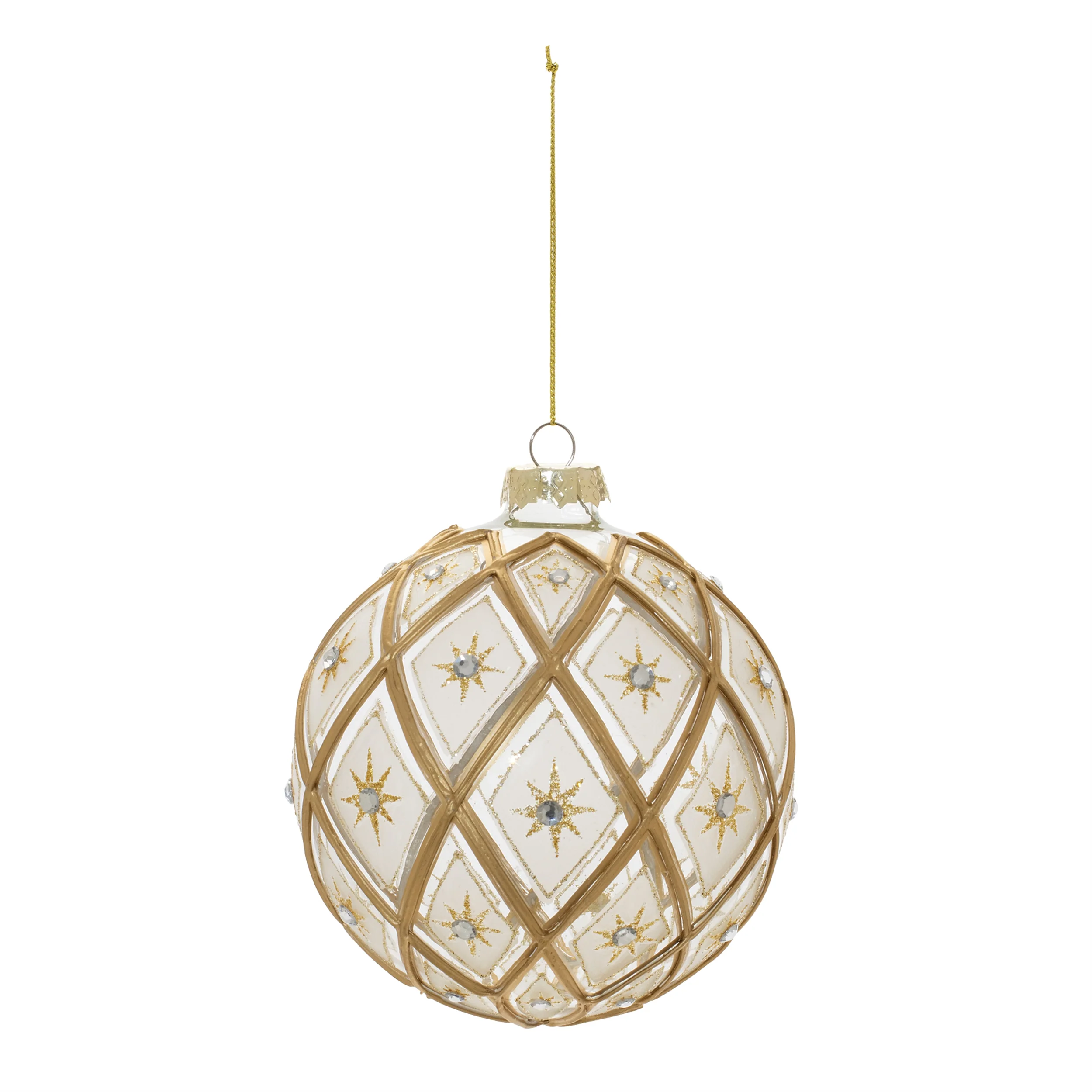 Glass Ball Ornament, 5" (Gold) - Image 2