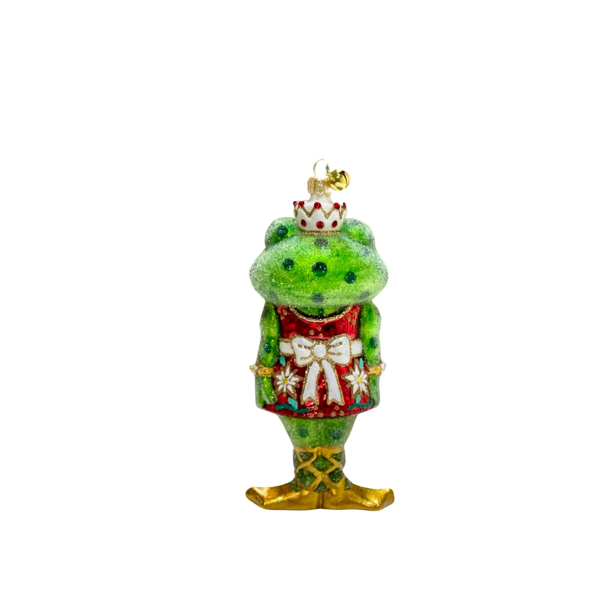 Glass Ballerina Frog Freida Ornament, 6" - Image 2