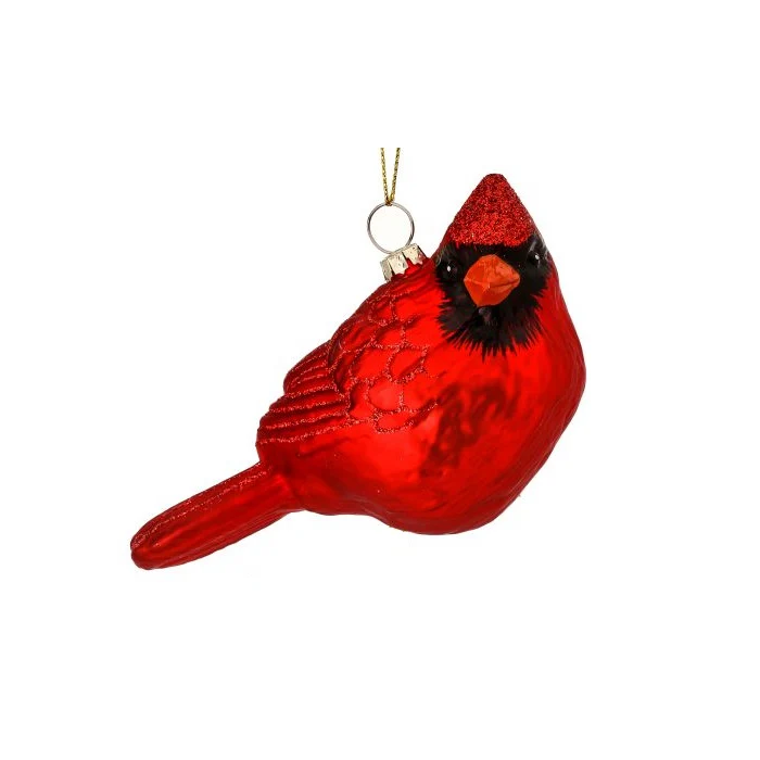Glass Cardinal Ornament, 6" (2 styles - sold individually) - Image 2