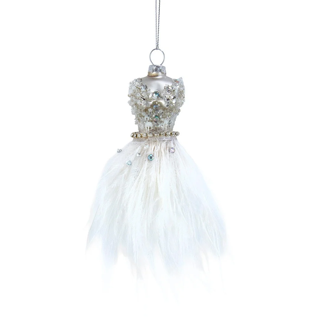Glass Dress Ornament, 3.5" (2 styles - sold individually) - Image 3