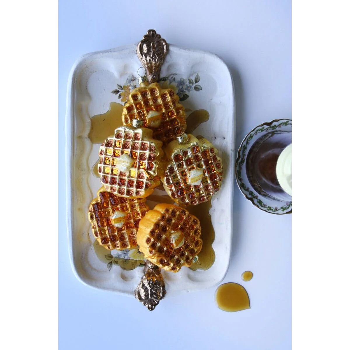Glass Eggo Waffle Ornament, 3.25" - Image 2