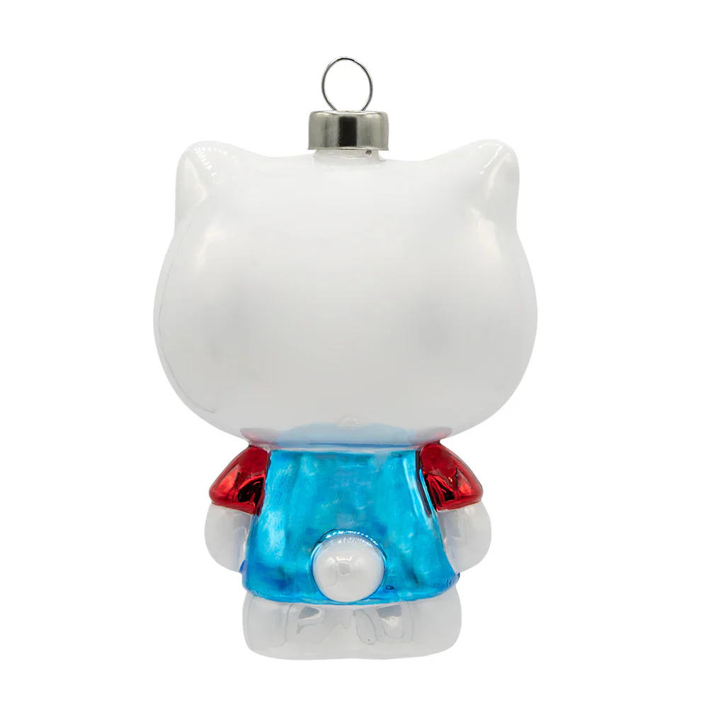 Glass Happy Hello Kitty Ornament, 5" - Image 3
