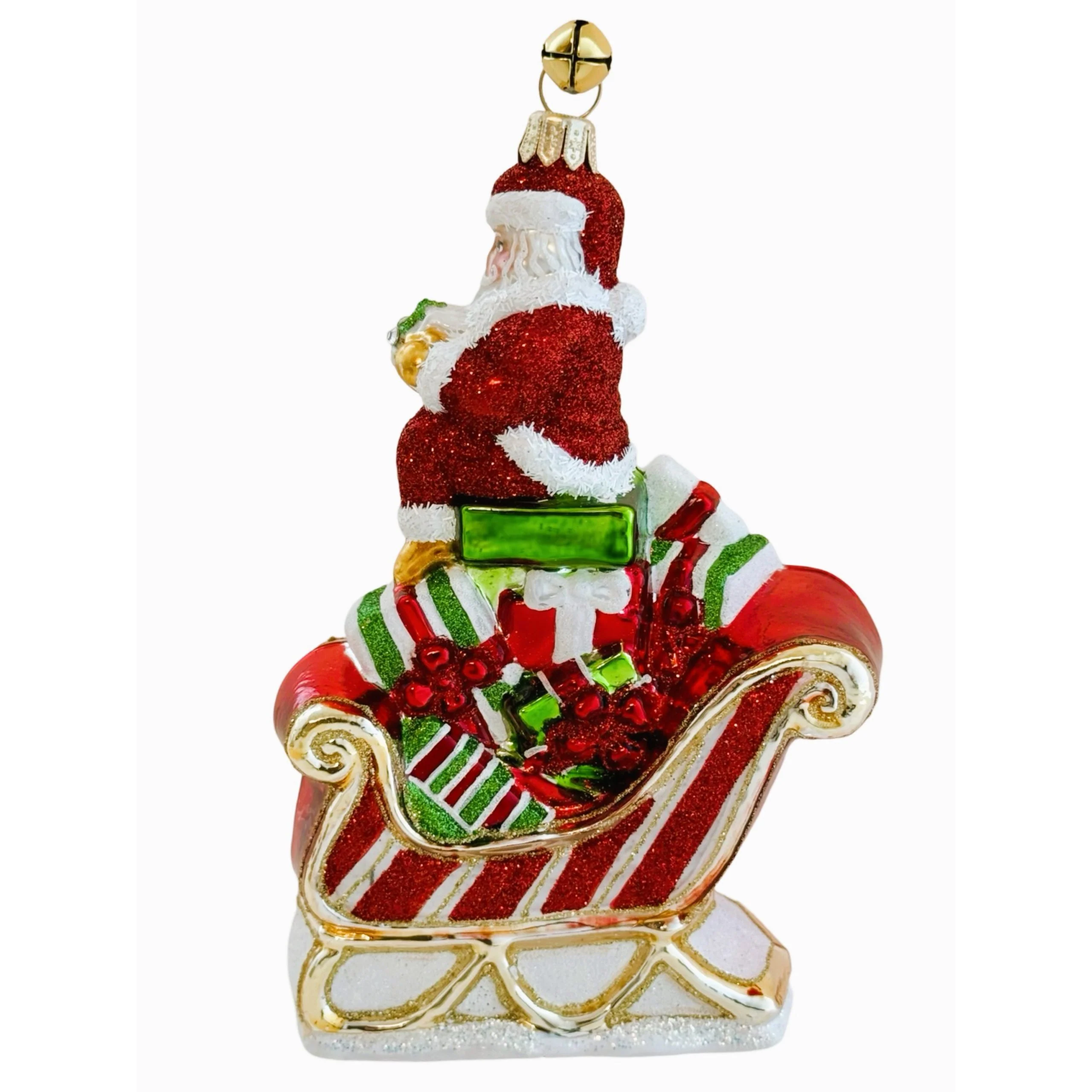 Glass Midnight Deliveries Santa Claus Ornament, 5.5" - Image 3