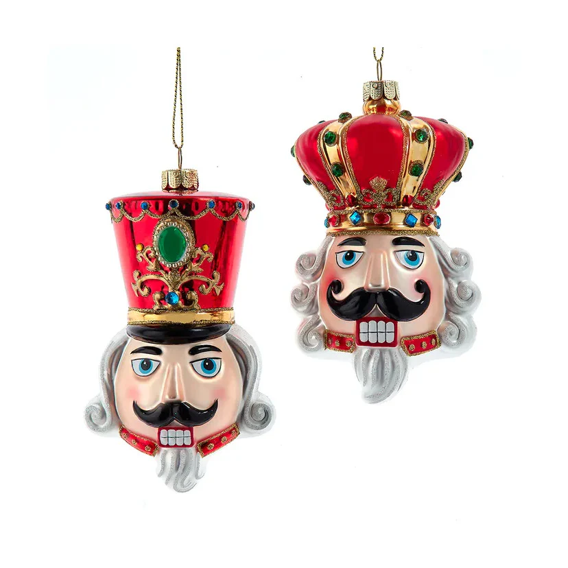 Glass Nutcracker & King Head Ornaments (2 Styles β Sold individually) - Image 2