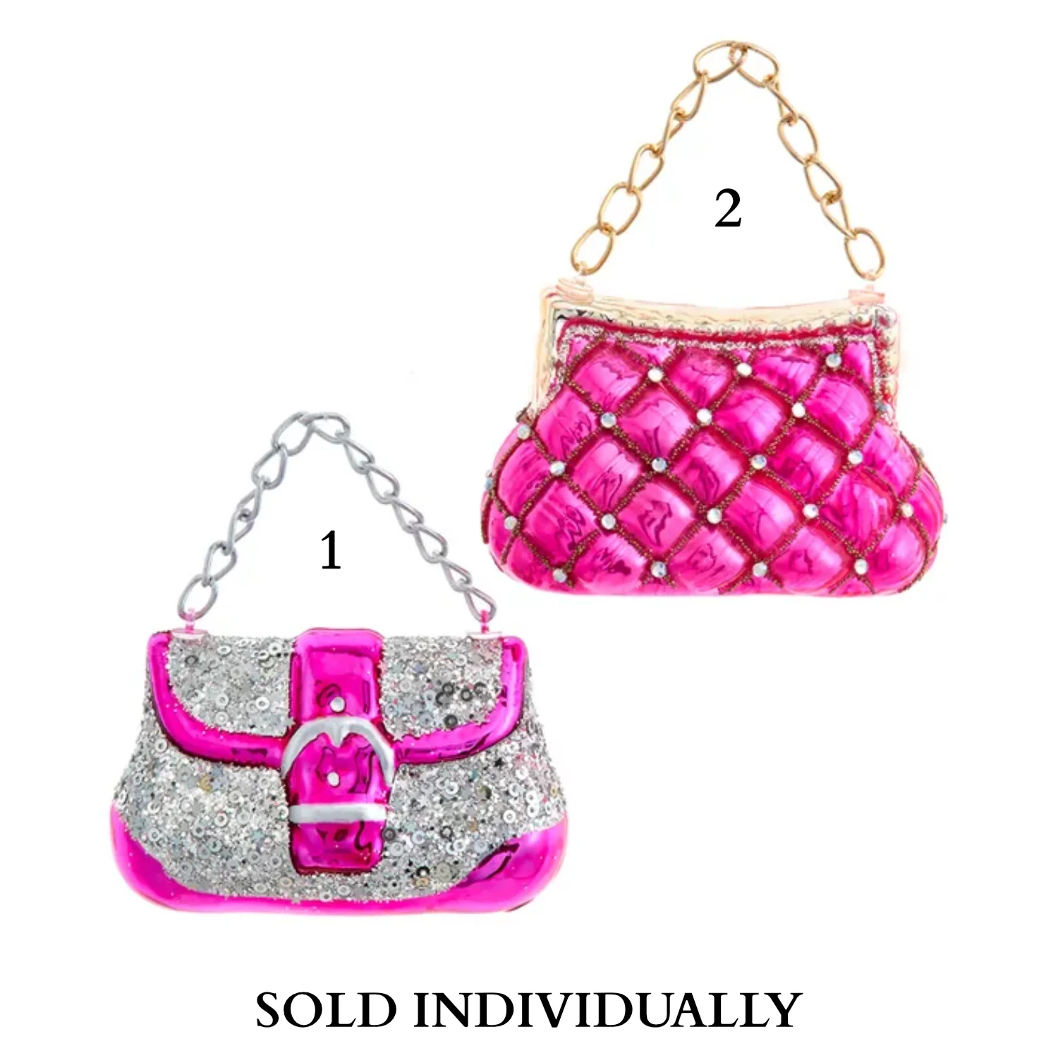 Glass Purse Ornaments (2 Styles ā Sold individually)