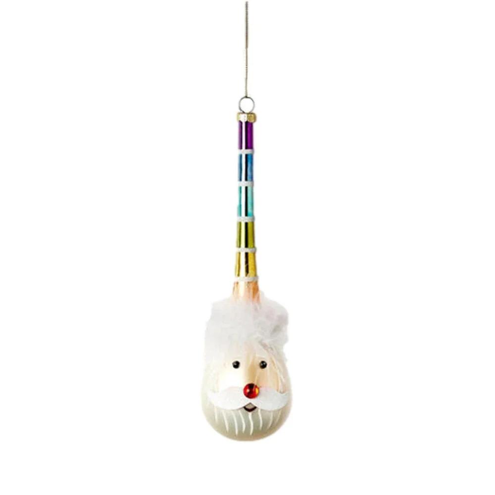 Glass Rainbow Santa/Snowman Ornament, 8" (2 styles - sold individually) - Image 2