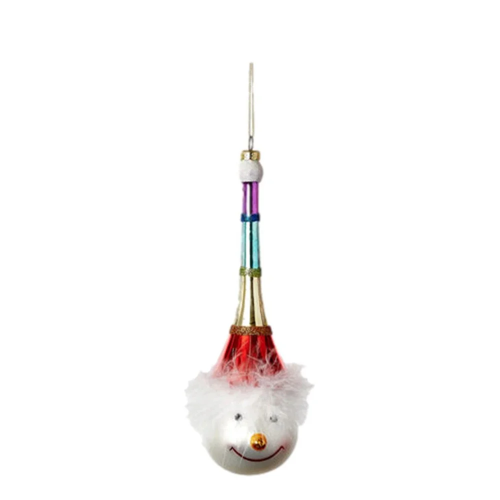 Glass Rainbow Santa/Snowman Ornament, 8" (2 styles - sold individually) - Image 3