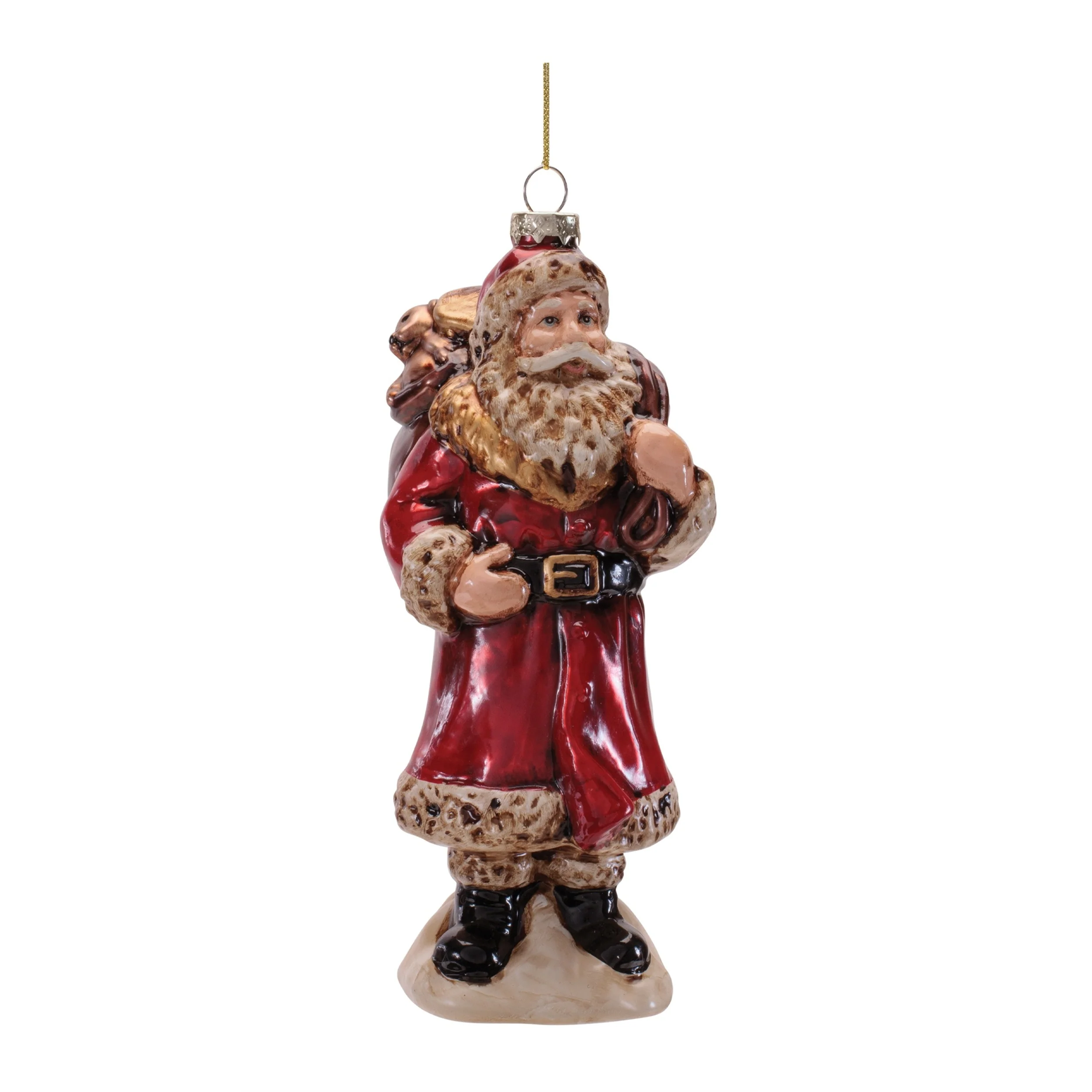 Glass Santa Figure Ornament, 7.5" (2 styles - sold individually) - Image 4